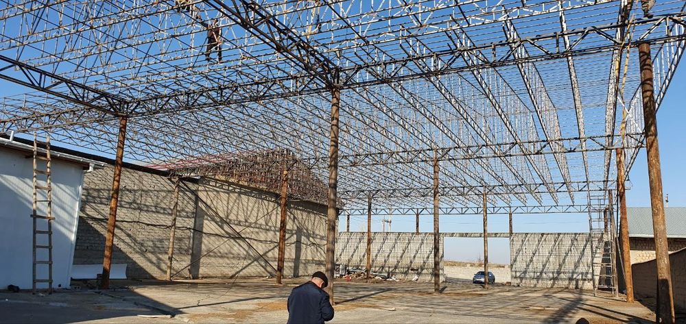 Контейнер профили ва уголниклардан том ва навеслар куриш