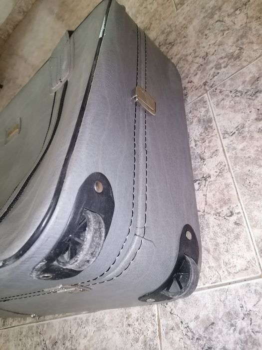 Куфар от естествена кожа Marco Polo сив