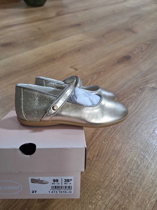 Детски обувки Graceland - балерини златни