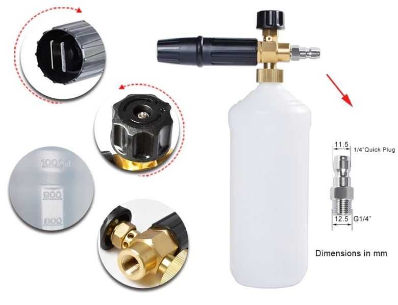 Дюза за пяна за 1/4" бърза връзка MJJC Пенообразувател