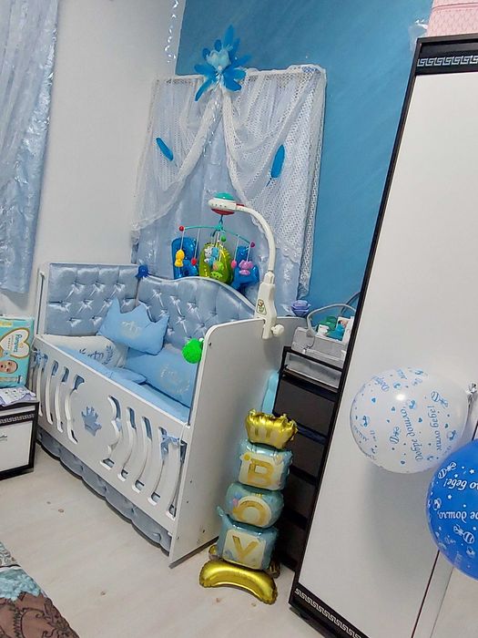 Бебшко светло синьо легло