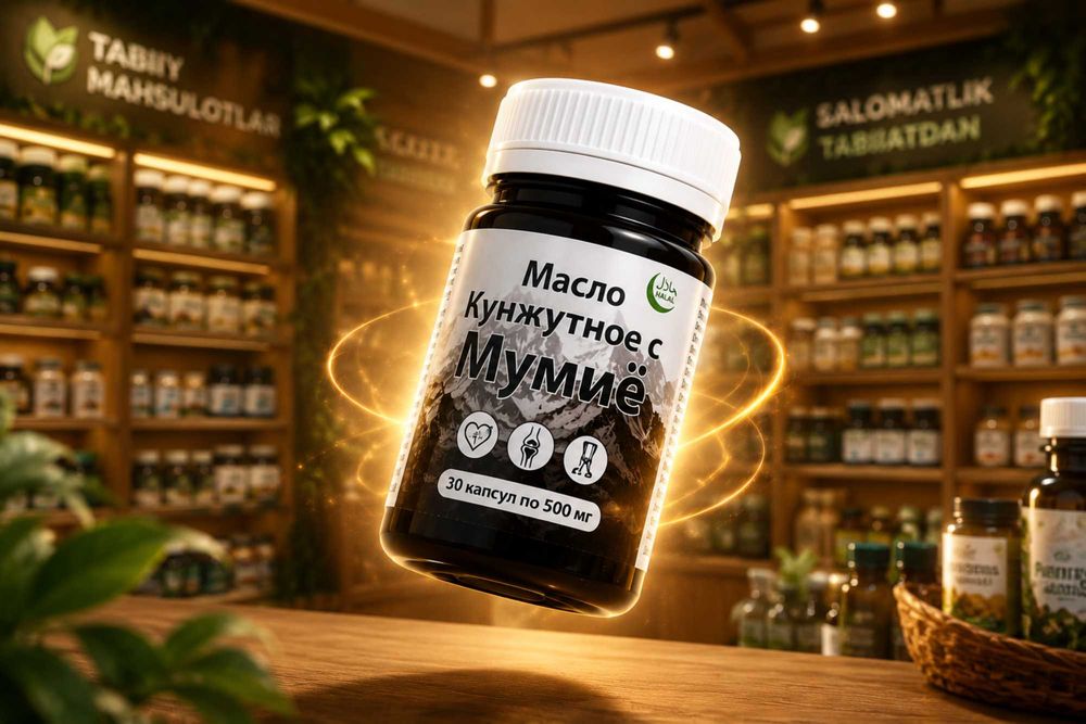Масло кунжутное с Мумиё 500 мг 30 капсул
