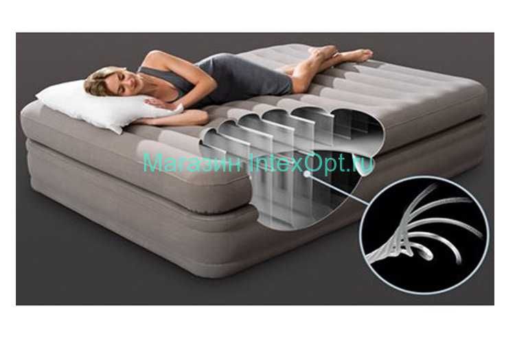 Кровать надувной-203х152х51 см. Intex. Доставка бесплатно.