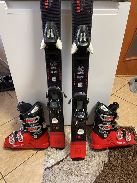 Schiuri copii 110 cm atomic rester j2 cu clapari set skiuri