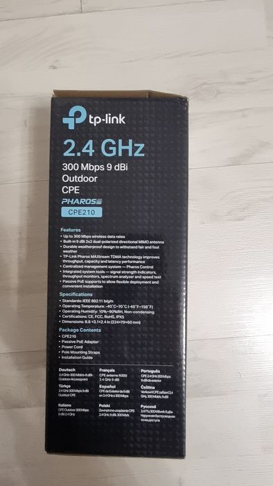 Access Point WiFi 2.4GHz PoE TP-Link 300Mbps – CPE210