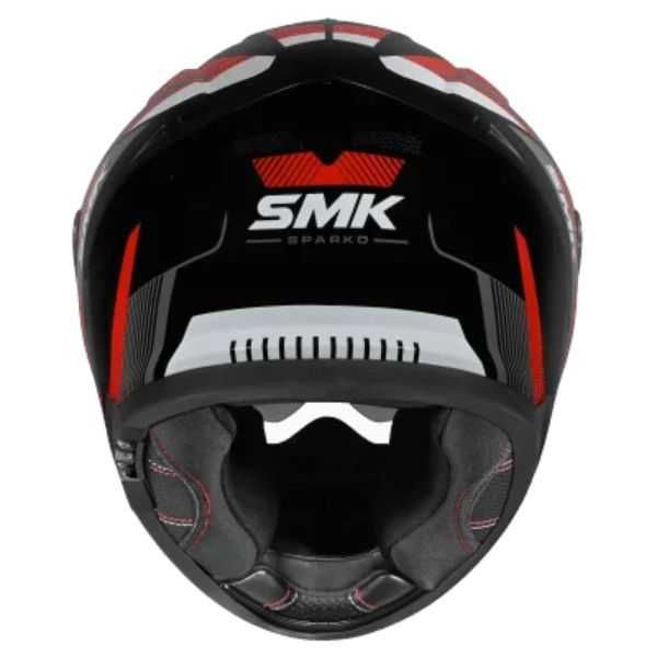 Топ Цена Мото каска SMK TYPHOON SPARKO red/white/gray,вградени очила 2026