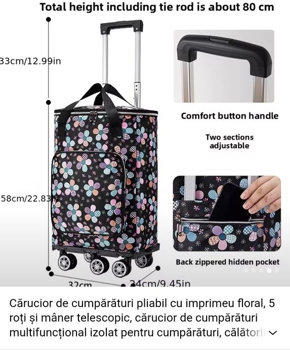 Carucior de cumparaturi, calatorie  frigorific nou