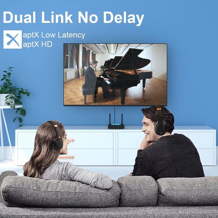1Mii B03Pro+ Bluetooth Transmitter Receiver Certified LDAC for TV Home Stereo