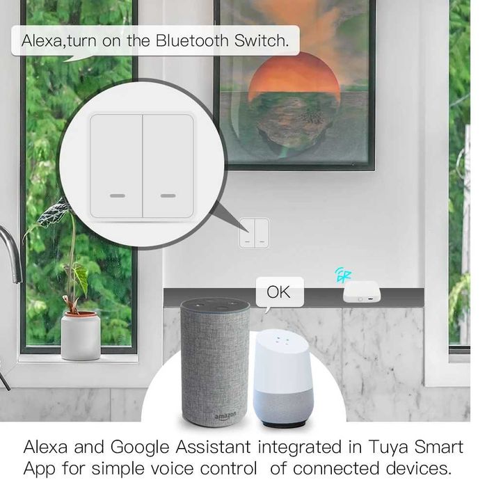 Centrala retea Hub Bluetooth Gateway Tuya Smart Life pentru senzori