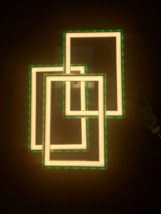 Lustră LED modernă pătrate intercalate – nouă, multicolor