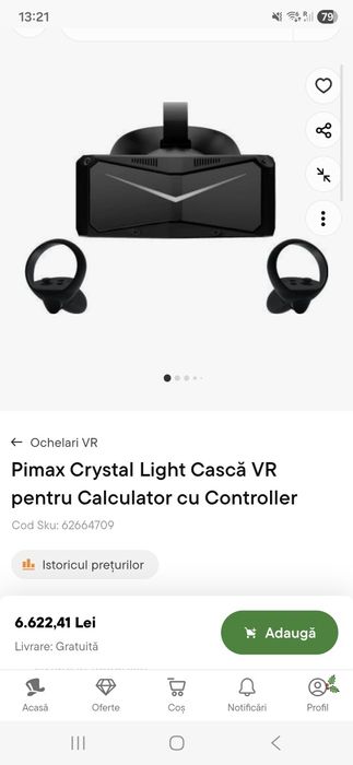 Ochelari  Pimax Crystal Light Cască VR