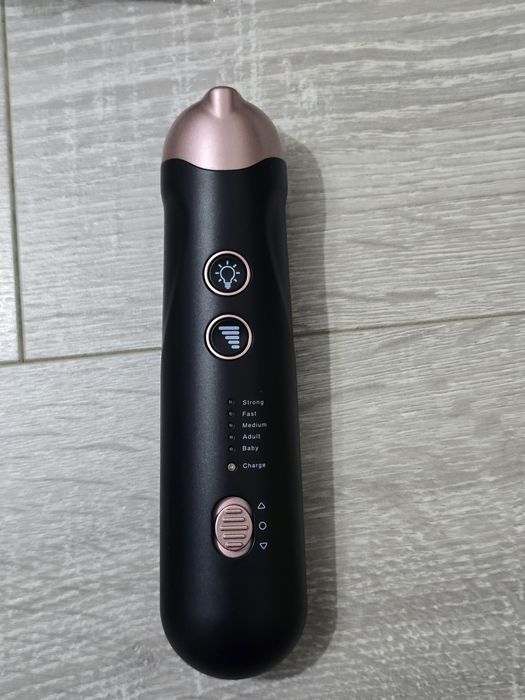 Set electric pentru pedichiură și manichiură – 5 viteze, LED, negru