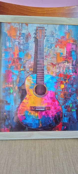 Изкуство с Весела Котка на Платно -Ретро Постер 30см./40 см.