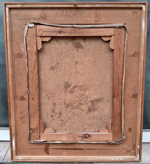 Tablou vechi - strada veche de tara - semnat S. Mutzner