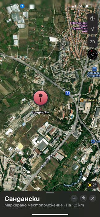 Продава се Парцел в Сандански - 1512 кв.м за 19 €/кв.м - Снимка #1