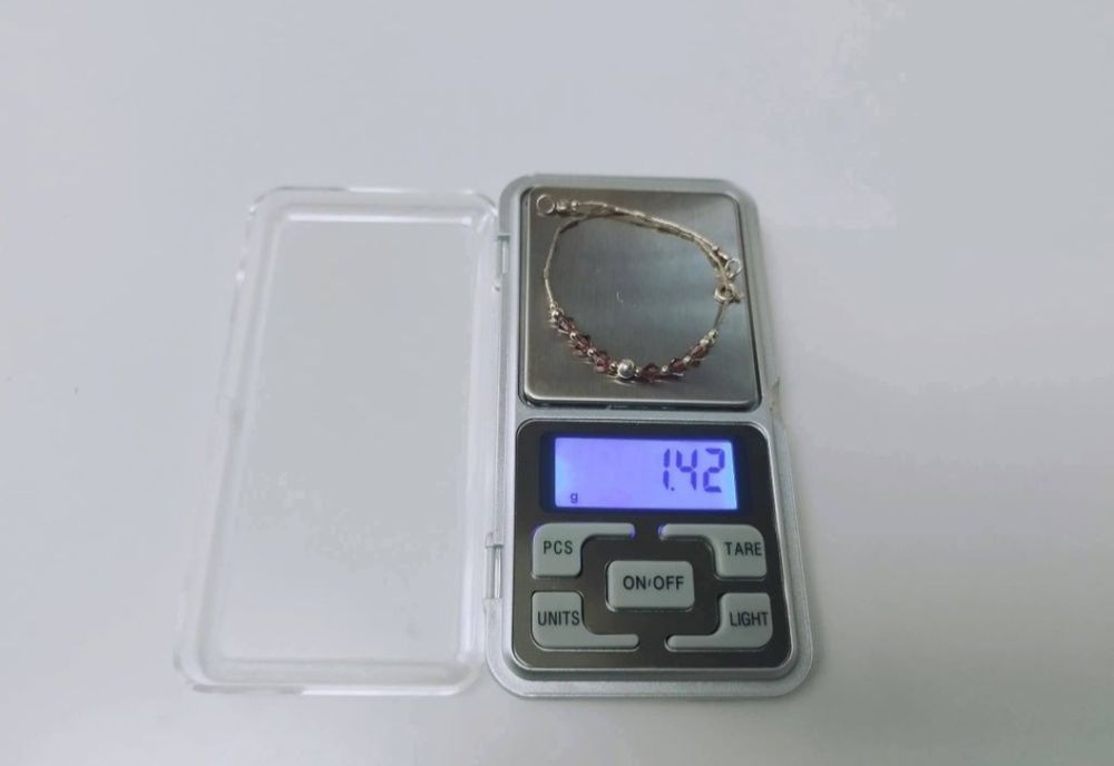 Veche bratara din argint de 925, cu bilute de argint, copii