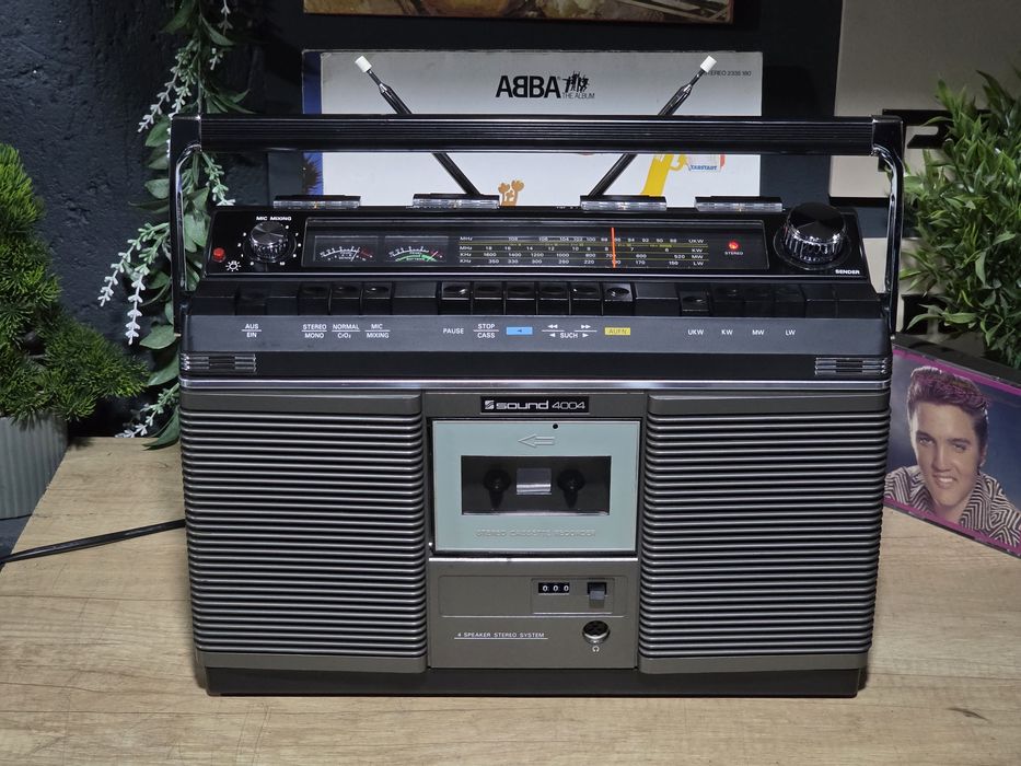 Radio casetofon SOUND 4004, boombox portabil, retro,impecabil, servisat