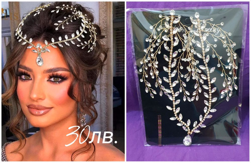 Различни цветни украшения за коса