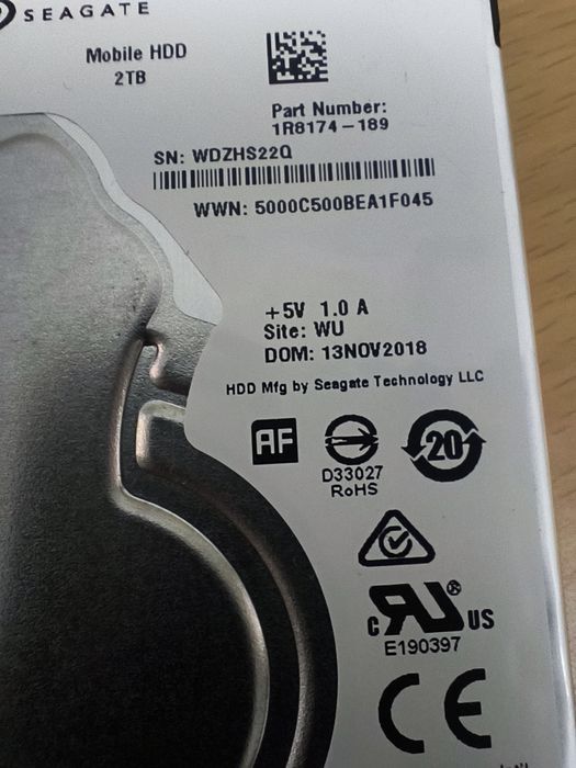 Продам Hdd 2,5" Seagate 2 tb