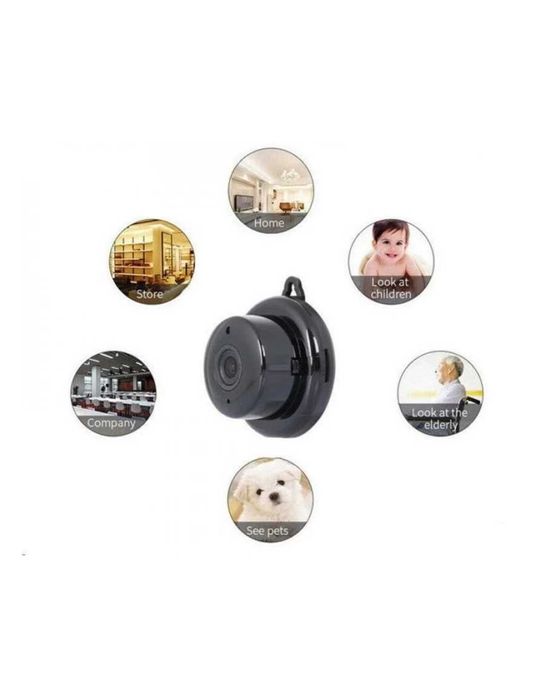 Мини WiFi камера FULL HD 1080p, нощно виждане, бебефон