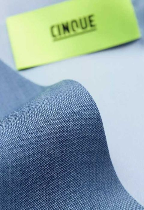 Vesta slim M S smart casual ofice CINQUE Noua lana tesatura fina bleu