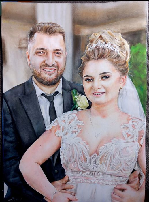 Realizez portrete în creion, alb-negru sau color