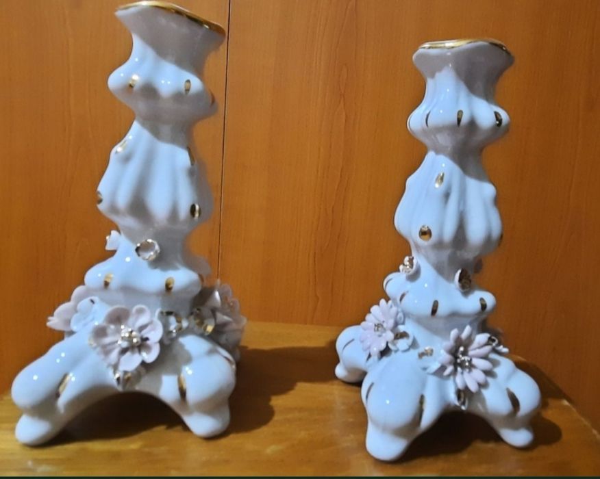 Sfeșnic porțelan:Set (180 lei) ; (100 lei / buc.)