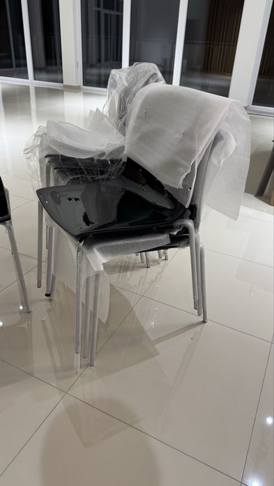 LUX Set scaune moderne design elegant Allegra NOI