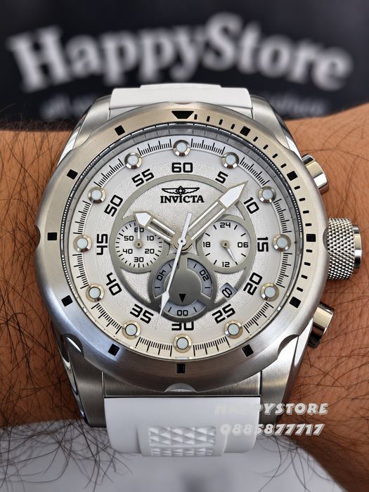 INVICTA Nacrite white 50 mm, Инвикта нов мъжки часовник