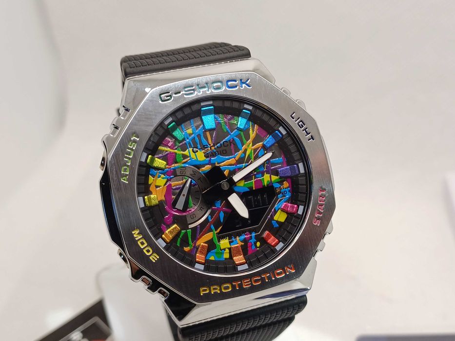 Ceas Casio g shock GM 2100 STEEL PRISM Black .Nou, Garantie 2ani