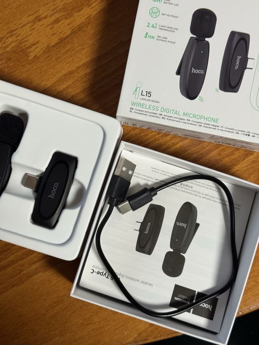 Безжичен микрофон Hoco L15 нов Type C
