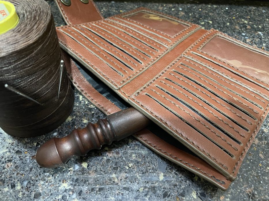 Кожанный лонгер, ручная работа.