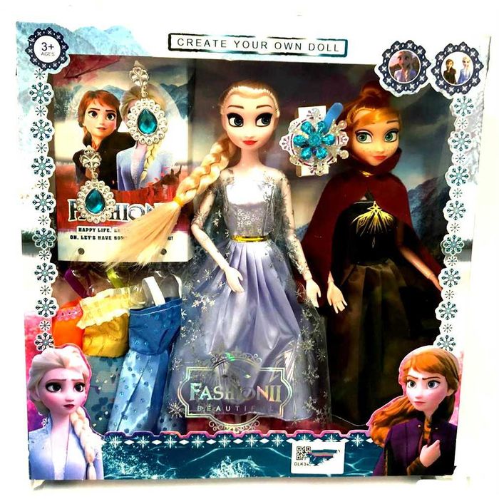 Комплект 30см Кукли Елза и Анна Замръзналото кралство с Аксесоари