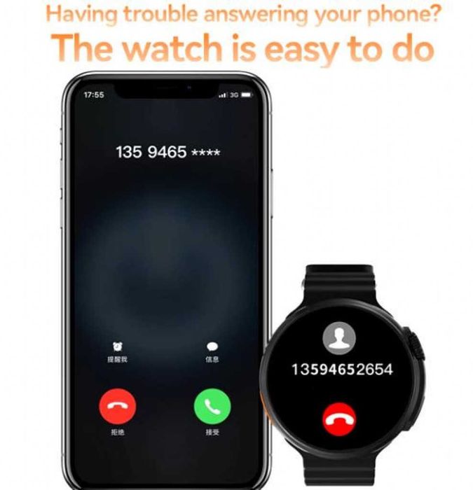 Ultra 9 Смарт Часовник 2024 - Безжично Зареждане, Bluetooth