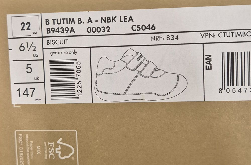 Pantofi copii - Geox, din piele naturală