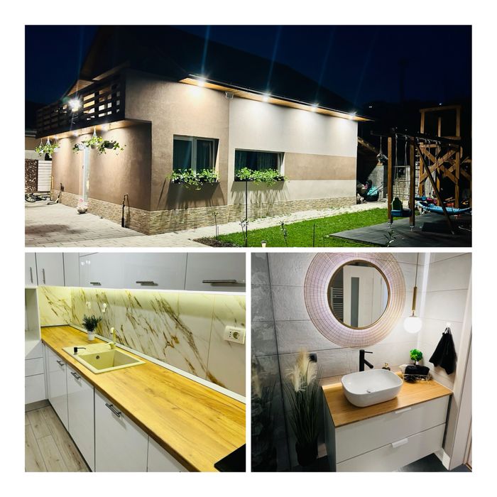 Casă P+M, 3 CAM, 2 băi, curte, foișor, parc de joacă in Valea Adancă