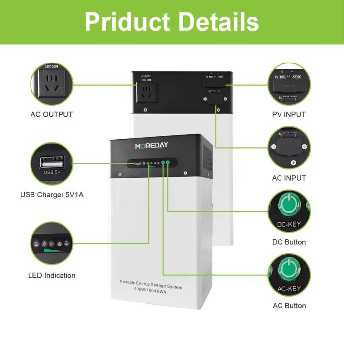 Перенасная зарядная станция Lifepo4 Ибп 2000w аккумулятор переносной