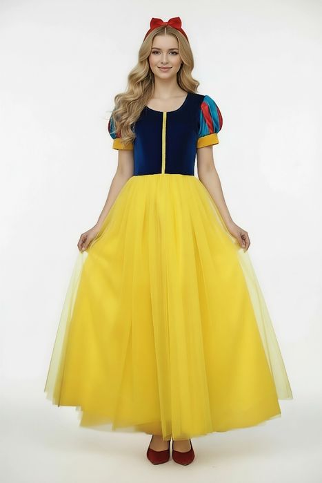 Costum carnaval Alba ca zăpada  deluxe XS, S,M, L,XL,made în România