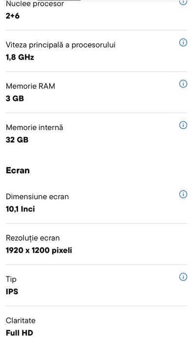 Tableta Lenovo Tab M10 Gen3 10.1Inci (3GB/32GB) Furtună gri