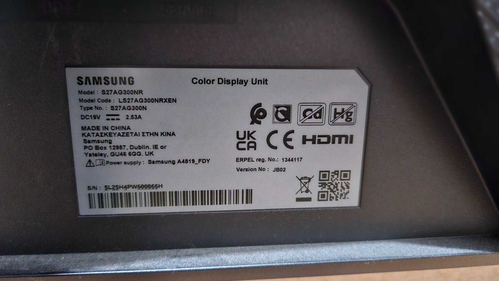 Monitor Gaming Samsung Odyssey G3 27" 144hz