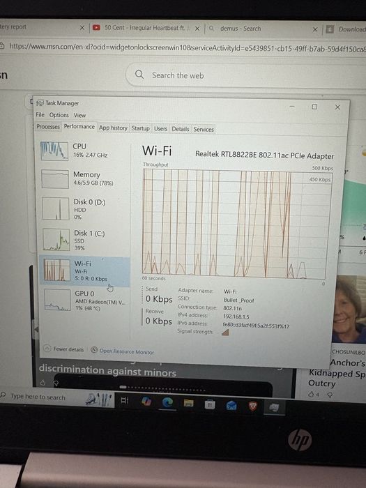 Leptop hp probook G455R G6 AMD ryzen 5 256+ 1tb