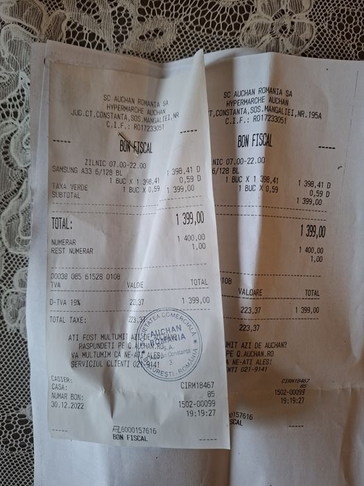 Samsung A33 5G,6GB RAM,128GB cu paca de baza arsa