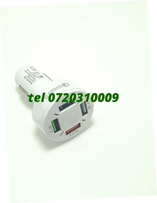 Superfastcharge Incarcator Auto Cu Patru Porturi Usb Partycharge
