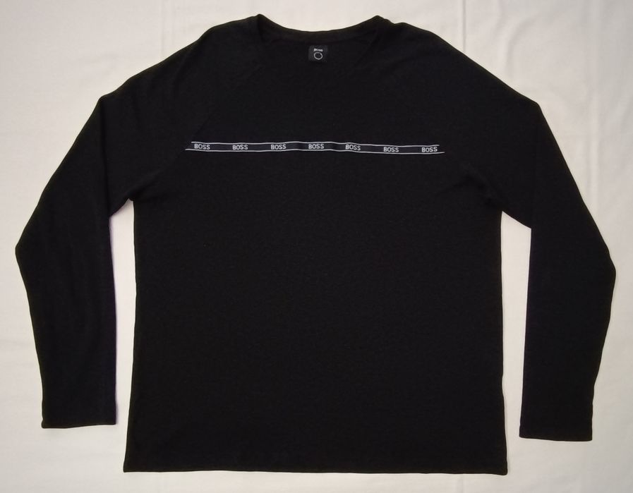 Hugo Boss оригинална блуза L Бос черна памучна фланелка
