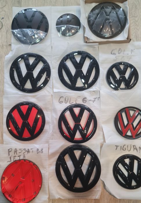 Черна емблема за Фолксваген Голф 5,6,7,8 Golf Passat Tiguan