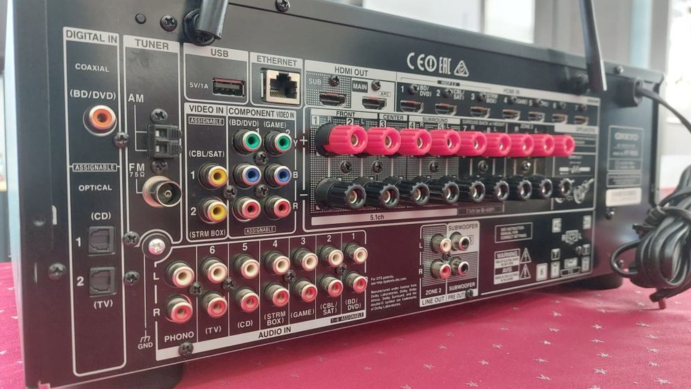 Vand Receiver Onkyo HT-R695, 4K, 3D, Dolby atmos si Vision, BT, USB, HDMI ARC si CEC, WiFi