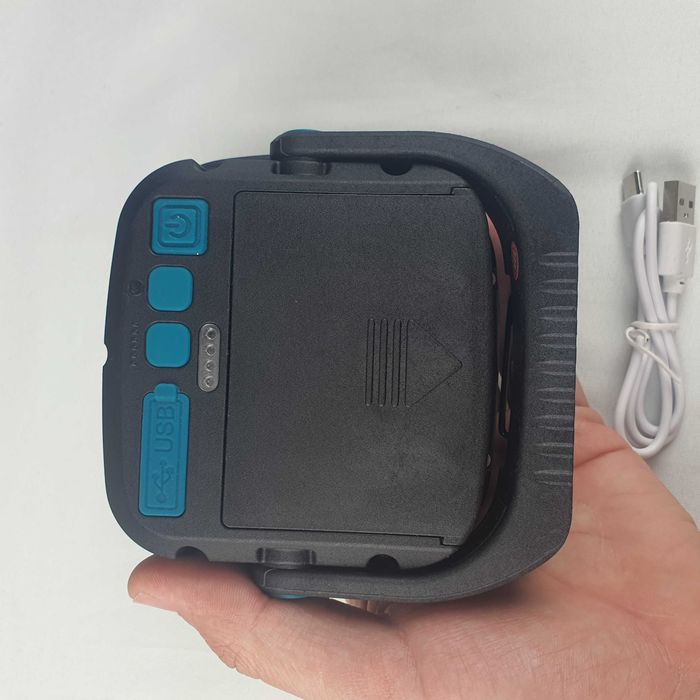 Lanternă LED Magnetică-Reîncărcabilă cu Suport și Power Bank + Cablu