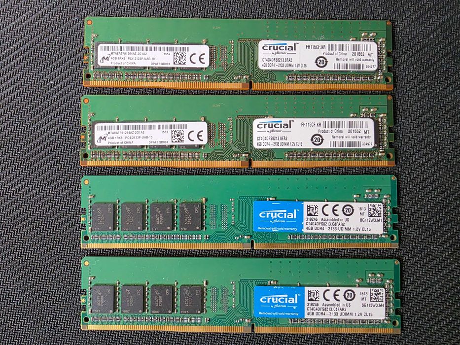 Memorie 16GB DDR4 2133MHz Crucial kit 4 x 4GB
