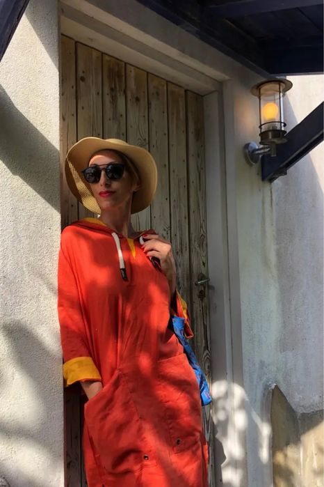 Плажна ленена роба Monk