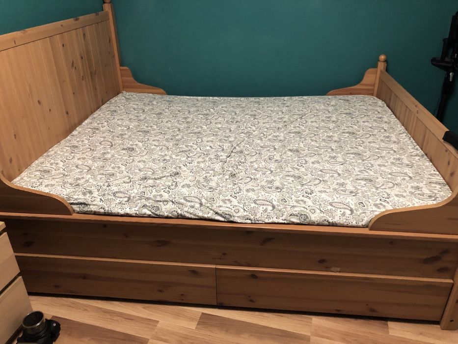 Pat lemn masiv ikea 160*200